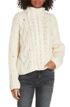 Women's Lewit Mix Cable Wool & Cashmere Sweater - Ivory