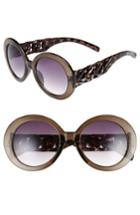 Women's Bp. 52mm Round Chain Detail Sunglasses - Grey/ Tort