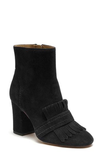 Women's Etienne Aigner Marina Fringe Bootie .5 M - Black