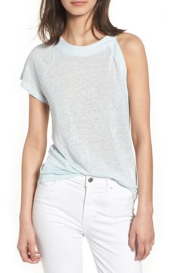 Women's 1.state One-sleeve Linen Tee, Size - Black