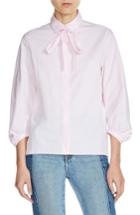 Women's Maje Tie Neck Shirt - Pink