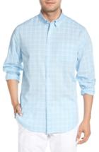 Men's Southern Tide Roadstead Regular Fit Plaid Sport Shirt - Blue