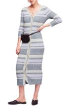 Women's Free People Cozy Up Cardigan Maxi Dress - Blue