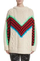 Women's Ashley Williams M Chunky Cable Knit Wool Sweater