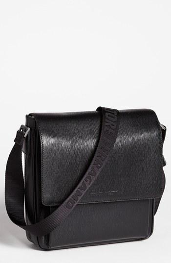 Men's Salvatore Ferragamo 'revival' Messenger Bag - Black