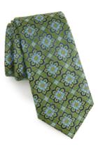 Men's Nordstrom Men's Shop Cleo Medallion Silk Tie, Size - Blue