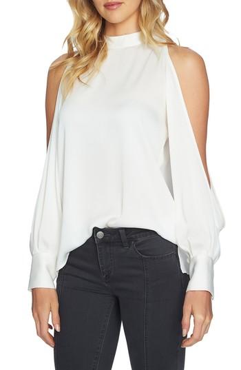 Women's 1.state Cold Shoulder Top, Size - White