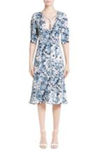 Women's Michael Kors Floral Print Silk Fit & Flare Dress
