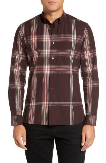 Men's Burberry 'brit' Trim Fit Long Sleeve Sport Shirt