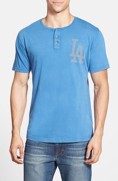 Men's Red Jacket 'los Angeles Dodgers - Luther' Henley