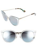 Women's Kate Spade New York Jazzlyn 51mm Cat Eye Sunglasses - Blue/ Gold