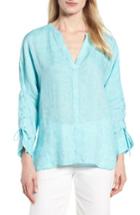 Women's Nic + Zoe Cliff View Linen Top - Blue