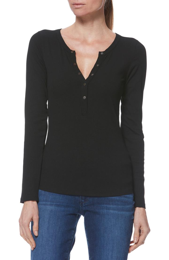 Women's Paige Marlea Henley Tee - Black