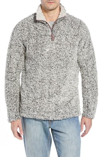 Men's True Grit Marled Quarter Zip Pullover - Grey