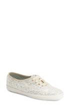 Women's Keds For Kate Spade New York Glitter Sneaker .5 M - White