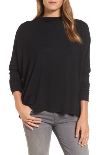 Women's Press High Neck Sweatshirt - Black