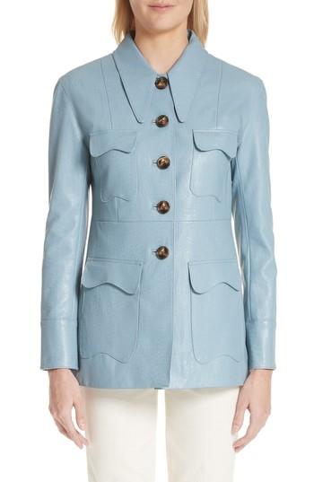 Women's Rejina Pyo Olivia Faux Leather Jacket Us / 8 Uk - Blue