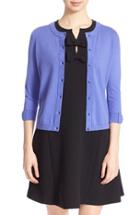 Women's Kate Spade New York 'somerset' Cotton Blend Cardigan - Purple