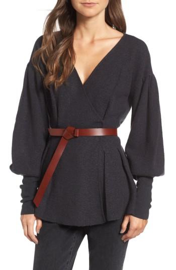 Women's Treasure & Bond X Something Navy Wrap Cardigan