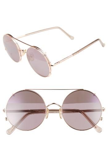 Women's Sunday Somewhere Valentine 53mm Detachable Round Sunglasses - Mushroom