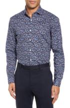 Men's Duchamp Trim Fit Floral Dress Shirt .5 - 34/35 - Blue