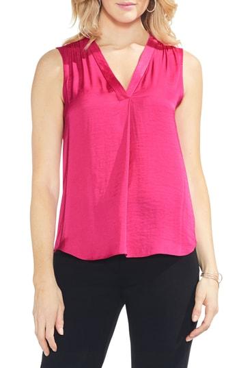 Women's Vince Camuto V-neck Rumple Satin Blouse