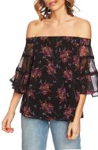 Women's 1.state Wildflower Off The Shoulder Blouse - Black