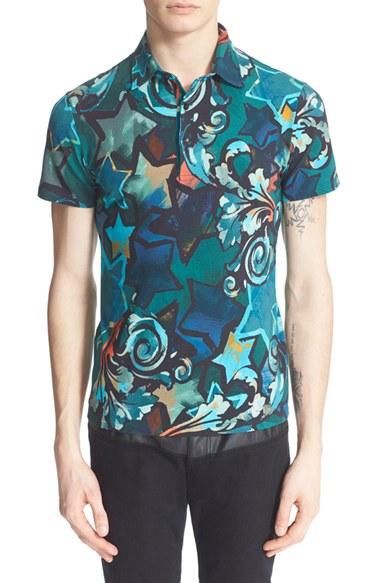 Men's Versace Print Polo