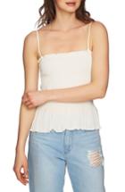 Women's 1.state Smocked Spaghetti Strap Top, Size - Ivory