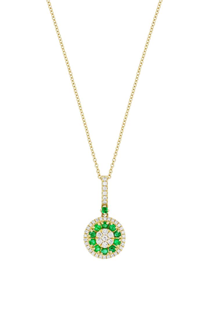 Women's Bony Levy Diamond & Emerald Pendant Necklace (trunk Show Exclusive)