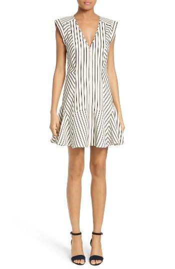 Women's Veronica Beard Pop Stripe Fit & Flare Dress