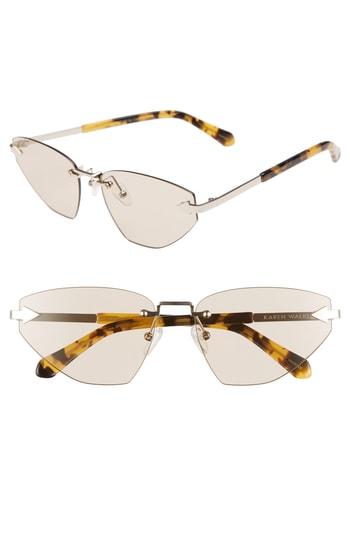Women's Karen Walker Heartache 60mm Cat Eye Sunglasses - Gold/ Tortoise