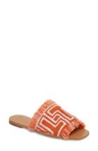 Women's Tory Burch T-tile Slide Sandal M - Orange