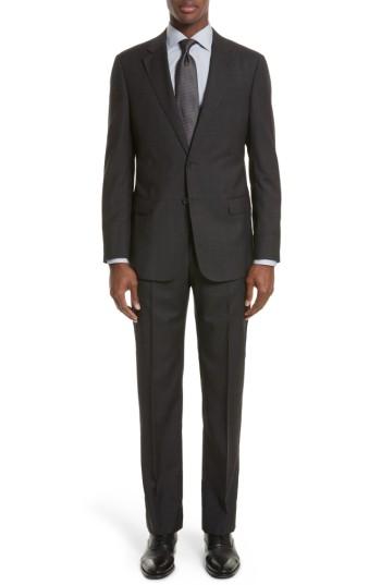 Men's Armani Collezioni Trim Fit Plaid Wool Suit