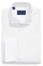 Men's David Donahue Regular Fit Bib Front French Cuff Tuxedo Shirt .5 34/35 - White