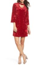 Women's Taylor Dresses Crushed Velvet Choker Dress - Red