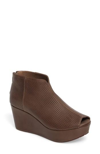 Women's Chocolat Blu Walee Peep Toe Platform Bootie .5 M - Beige