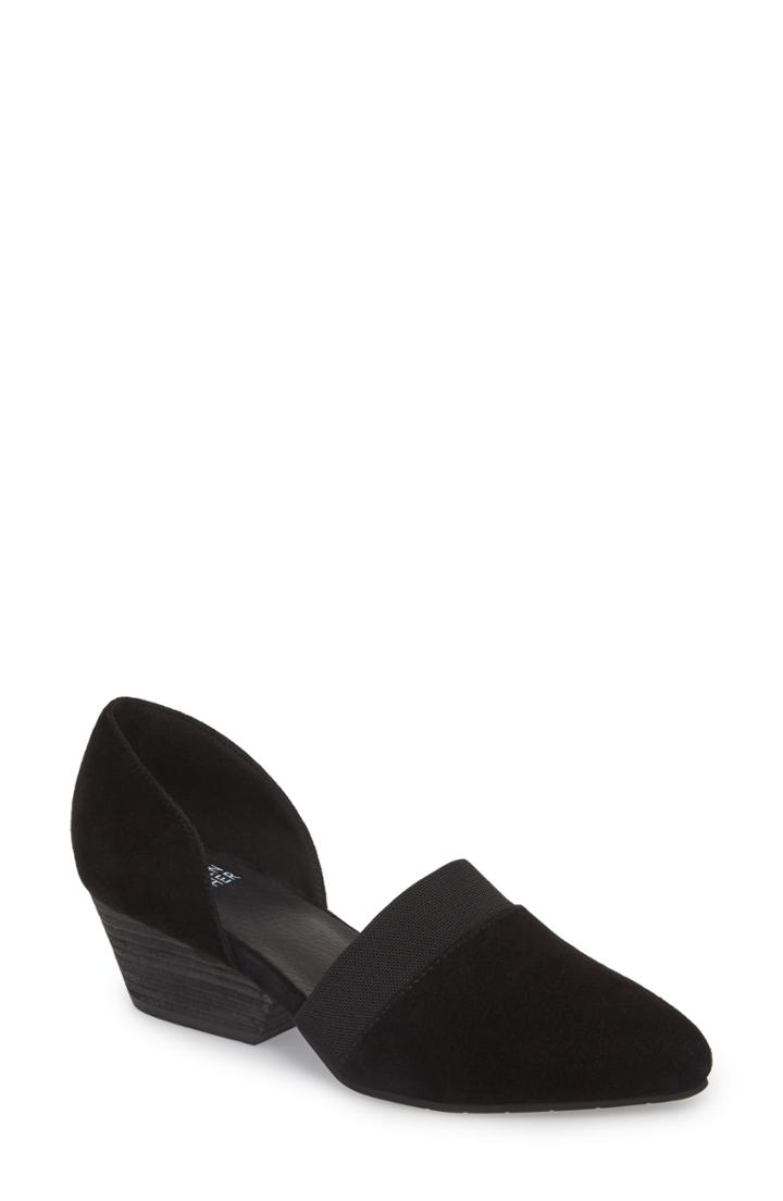 Women's Eileen Fisher Hilly D'orsay Pump .5 M - Black