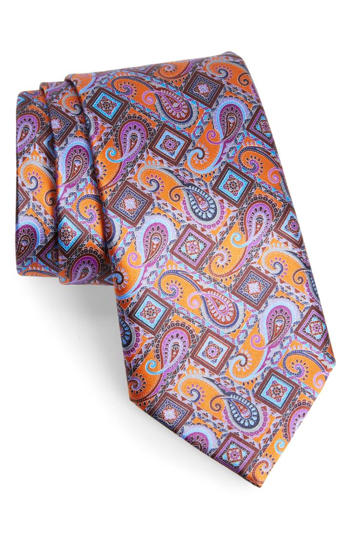 Men's Ermenegildo Zegna Quindici + Quindici Paisley Silk Tie