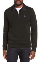 Men's Lacoste Quarter Zip Pullover (s) - Black