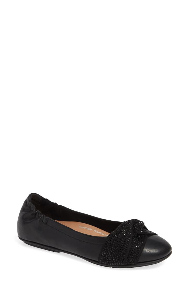 Women's Fitflop Twiss Crystal Embellished Flat M - Black