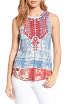 Women's Lucky Brand Embroidered Tank - Blue
