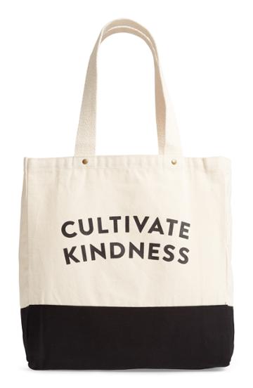 Feed Cultivate Kindness Canvas Tote - White