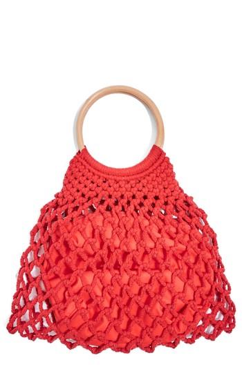 Topshop Benny String Shopper Bag - Red