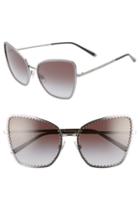 Women's Dolce & Gabbana Sacred Heart 61mm Gradient Cat Eye Sunglasses - Gunmetal Gradient