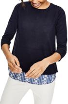 Women's Boden Layered Look Sweater - Blue