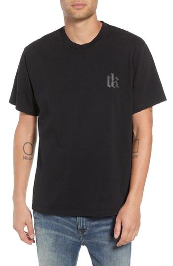 Men's The Kooples Distressed Logo T-shirt - Black