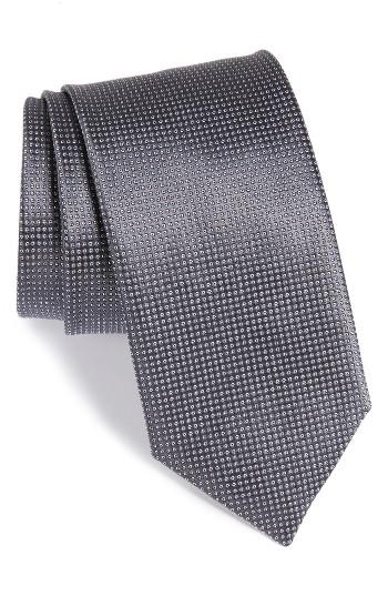 Men's Canali Solid Silk Tie, Size - Grey