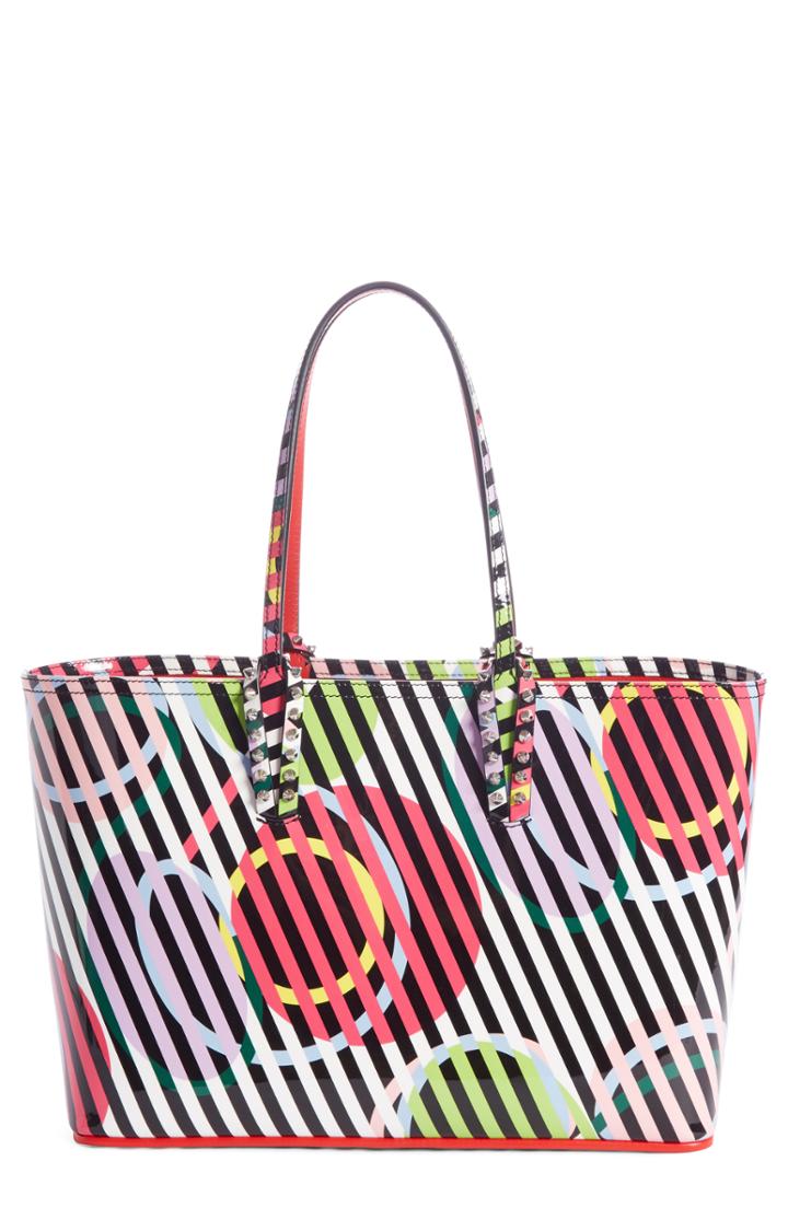 Christian Louboutin Small Cabata Cinestripe Leather Tote -