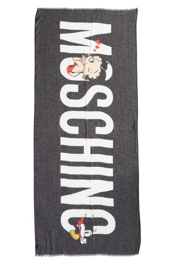 Women's Moschino Betty Boop Logo Scarf, Size - Black